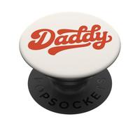 The word Daddy | A Retro Aesthetic Design that says Daddy PopSockets Adhesive PopGrip