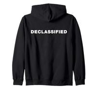 The word DECLASSIFIED | A design that says DECLASSIFIED Zip Hoodie