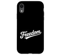 The word Freedom | A baseball style design that says Freedom Case for iPhone XR