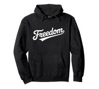 The word Freedom | A baseball style design that says Freedom Pullover Hoodie