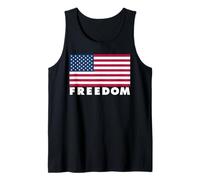 The Word Freedom | Stylish US Flag Design That says Freedom Tank Top
