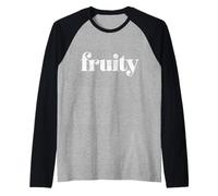 The Word Fruity | A Cheeky Design That says The Word Fruity Raglan Baseball Tee