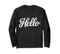 The Word Hello | A Retro Cursive Design That says Hello Long Sleeve T-Shirt