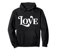 The word Love | Groovy Retro Style that says Love Pullover Hoodie