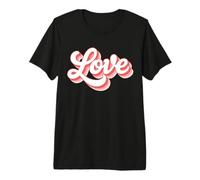 The Word Love | Pink Retro Script Design That says Love Premium T-Shirt