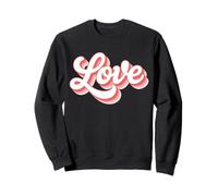 The word Love | Pink retro script design that says Love Sweatshirt