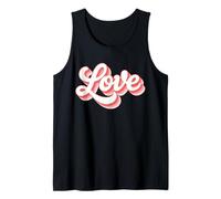 The Word Love | Pink Retro Script Design That says Love Tank Top