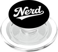 The Word Nerd Retro Script Design | Bold Geeky Aesthetic PopSockets PopGrip for MagSafe