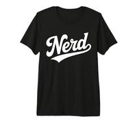 The Word Nerd Retro Script Design | Bold Geeky Aesthetic Premium T-Shirt