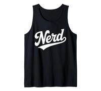 The Word Nerd Retro Script Design | Bold Geeky Aesthetic Tank Top