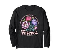 The Word of God Endures Forever Women Christian Floral Long Sleeve T-Shirt