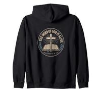The Word Of God Is Alive Hebrews 4:12 Christian Emblem Zip Hoodie