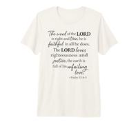 The Word of The Lord is Right and True Psalm 33:4 Scripture Premium T-Shirt