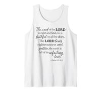 The Word of The Lord is Right and True Psalm 33:4 Scripture Tank Top