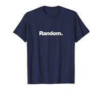 The Word Random | A Design That says Random T-Shirt, Men, Navy Blue, Large