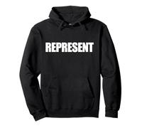 The word represent | A design that says Represent Pullover Hoodie