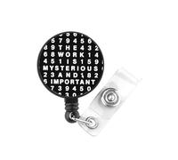 The Work is Mysterious and Important Macrodata Gift TV Show Inspired Computer Scary Numbers Badge Reel (The Work UK)