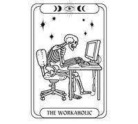 The Workaholic Tarot Card Journal - A Gothic Skeleton Notebook for Overachievers