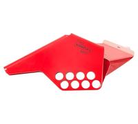 The Workplace Depot Ball Valve Lockout Device - Rapid Tool-Free Steel Wedge, Red Powder-Coated, for 0.25″-1″ or 1.5″-3″ Handles, Industrial Maintenance Safety Isolation (for 0.25"-1" Handles)
