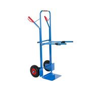 The Workplace Depot Chair Carrying Sack Truck - Blue Powder-Coated Steel Frame, Height-Adjustable Fork Arms - Multi-Function Chair Transporter for Offices, Events & Warehouses