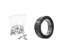 The Workplace Depot Comprehensive Strapping Kit with Tensioner, Sealer, Seals & Strapping Heavy Duty Pallet Banding Set for Warehouses, Packing, Storage & Transit (Steel Seals and Strapping)