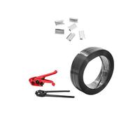 The Workplace Depot Comprehensive Strapping Kit with Tensioner, Sealer, Seals & Strapping Heavy Duty Pallet Banding Set for Warehouses, Packing, Storage & Transit (Strapping Kit Without Dispenser)