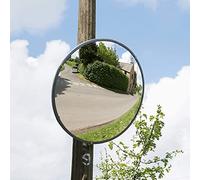 The Workplace Depot Convex Mirror for Driveways, Weatherproof Outdoor 45cm | Convex Mirror for Driveways, Traffic, Outdoor - Weatherproof Outdoor Acrylic 45cm Face.