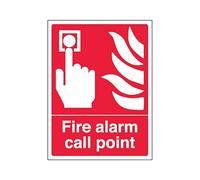The Workplace Depot Fire Alarm Call Point Safety Sign - 300(H) x 200(W) mm Fire Safety Sign, 1 mm PVC or Self Adhesive Vinyl - Ideal for Office, Warehouse & Industrial Use (PVC (Rigid))