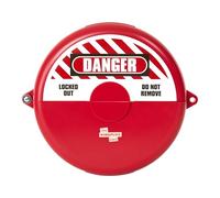 The Workplace Depot Gate Valve Lockout - Red Nylon Plastic Safety Device, Tool-Free Snap-On Hinge, 5 Sizes (25 - 330 mm), Electrical Insulating - Industrial Maintenance Lockout (6.5"-10" Gate Valves)