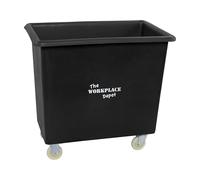 The Workplace Depot Heavy Duty Bottle Bin, Durable Plastic Recycling Bin, Glass Bottle Skip on Wheels for Bars, Retail & Factories (Black, 200 Litre)