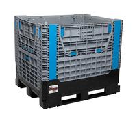 The Workplace Depot Heavy-Duty Plastic Pallet Box -Grade Polypropylene Bulk Container with 4-Way Access - Collapsible Storage Solution for Industrial, Agricultural (1050mm Height)