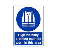 The Workplace Depot High-Vis Mandatory Site Safety Sign, 300 x 200 mm Portrait, 1mm Rigid PVC or High-Tack Self-Adhesive Vinyl For Construction, Warehouse or Factory PPE (PVC (Rigid))
