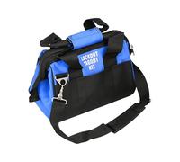 The Workplace Depot Lockout Bag - Industrial-Grade Polyester LOTO Storage Bag, Black, Wide-Mouth Opening & Heavy-Duty Zipper with External Pockets for Maintenance & Safety Professionals