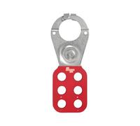 The Workplace Depot Lockout Hasp with Optional Security Wrap Hook - Steel Safety Hasp with 6-Padlock Capacity, 25mm or 38mm Jaw Options, Industrial Maintenance (with Wrap Hook, 25mm Jaw)