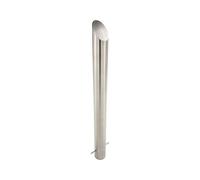 The Workplace Depot Mitre Top Fixed Bollard - Grade 304 Stainless Steel, Brushed Finish, Integral Anchor Bars & Grout-In Installation for Car Parks, Offices & Pedestrian Zones