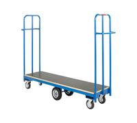The Workplace Depot Narrow Aisle Trolley - Heavy-Duty 350 kg Steel Stock Trolley, Ergonomic Handle & Precision Steering for Warehouse, Retail & Cash-and-Carry