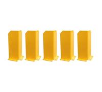 The Workplace Depot Pack of 5 Racking Corner Protectors -Heavy Duty 5mm S235 Steel Guards with Bright Yellow Powder Coating - Warehouse & Industrial Safety Protection for Pillars and Equipment
