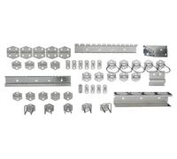 The Workplace Depot Perfo Hooks Kit - 45-Piece Tool Holders, Durable Zinc-Plated Steel Hooks with Perfolock Clip-On for Perfo Panels, Workshop & Garage Organiser Accessories