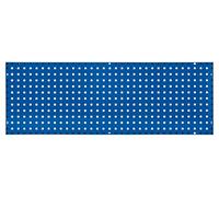 The Workplace Depot Perfo Tool Storage Panel - Wall Mounted Pegboard, Blue Powder Coated Steel with 10 × 10 mm Perforations - Workshop & Garage Organiser with Modular Hook System (460(H) x 1300(W) mm)
