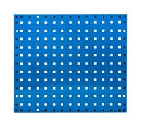 The Workplace Depot Perfo Tool Storage Panel - Wall Mounted Pegboard, Blue Powder Coated Steel with 10 × 10 mm Perforations - Workshop & Garage Organiser with Modular Hook System (460(H) x 525(W) mm)