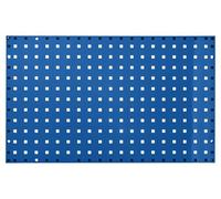 The Workplace Depot Perfo Tool Storage Panel - Wall Mounted Pegboard, Blue Powder Coated Steel with 10 × 10 mm Perforations - Workshop & Garage Organiser with Modular Hook System (460(H) x 750(W) mm)