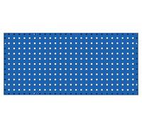 The Workplace Depot Perfo Tool Storage Panel - Wall Mounted Pegboard, Blue Powder Coated Steel with 10 × 10 mm Perforations - Workshop & Garage Organiser with Modular Hook System (460(H) x 990(W) mm)