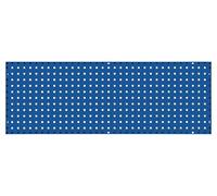 The Workplace Depot Perfo Tool Storage Panel - Wall Mounted Pegboard, Blue Powder Coated Steel with 10 × 10 mm Perforations - Workshop & Garage Organiser with Modular Hook System (460(H) x 1055(W) mm)
