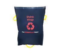 The Workplace Depot Rack Bag - Heavy-Duty Waterproof Polyester Waste Management Solution, 160L Capacity, Tool-Free Install for Industrial Warehouses & Factories (Shrink Wrap Waste)