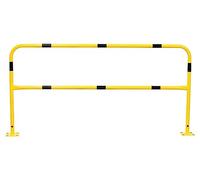 The Workplace Depot Steel Hoop Guards -Metal Perimeter Barrier, Black/Yellow Pedestrian Walkway Warehouse Safety Guard Rail Barriers (2m Wide)(2m Wide)