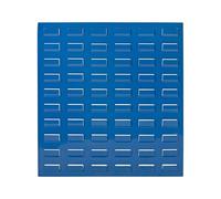 The Workplace Depot Steel Louvre Panel - Blue Powder-Coated Heavy-Duty Storage Panel, Precision Hook-On Bin Wall Organiser for Workshop, Garage & Industrial Use (500(H) x 460(W) mm)