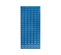 The Workplace Depot Steel Louvre Panel - Blue Powder-Coated Heavy-Duty Storage Panel, Precision Hook-On Bin Wall Organiser for Workshop, Garage & Industrial Use (995(H) x 460(W) mm)