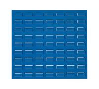 The Workplace Depot Steel Louvre Panel - Blue Powder-Coated Heavy-Duty Storage Panel, Precision Hook-On Bin Wall Organiser for Workshop, Garage & Industrial Use (460(H) x 500(W) mm)