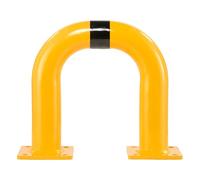 The Workplace Depot Tube Hoop Barrier Rack Protector - Seamless Steel Tube, Yellow & Black High-Visibility - Warehouse, Car Park & Petrol Station Safety