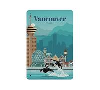 The World City Visiting Vancouver Canada Tin Sign Metal Plaque Art Hanging Iron Painting Retro Home Kitchen Garden Garage Wall Decor 12"x8"